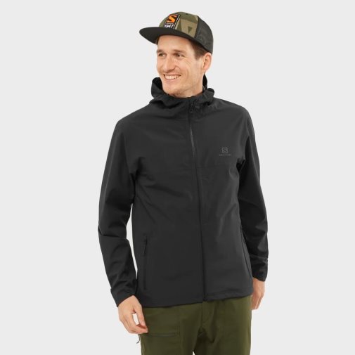 Black Salomon Essential Waterproof 2.5 L Men's Shell Jackets | IE BJ4317